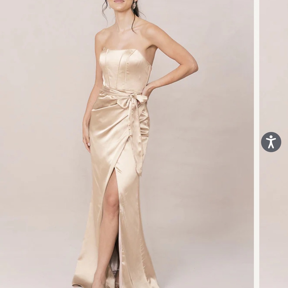 Revelry Amara Dress Gold Champagne